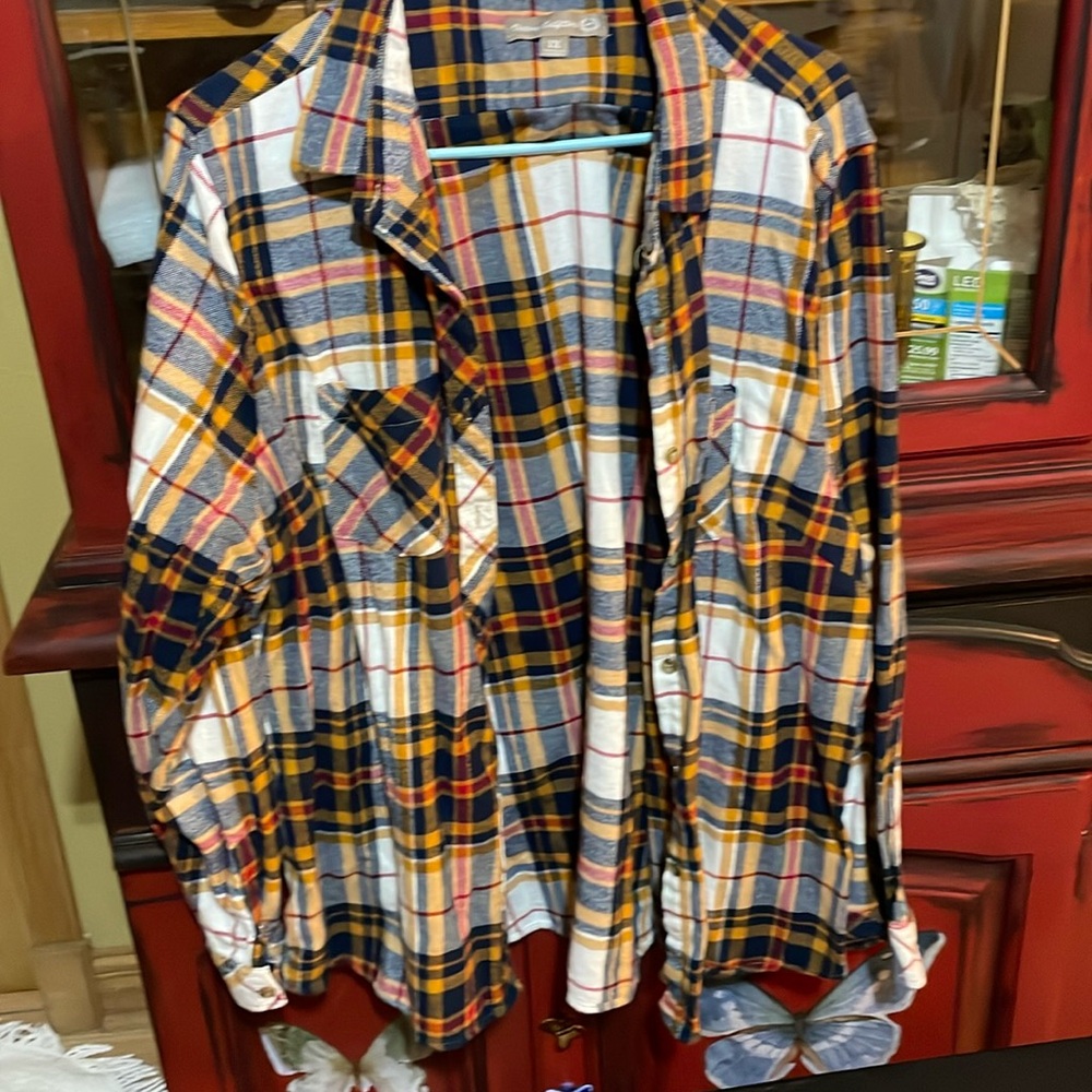 Cute woman’s flannel size one X